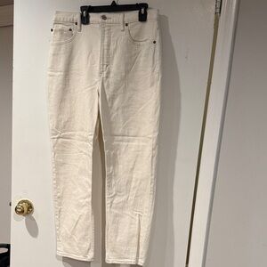 Abercrombie & Fitch Women's Cream High Rise Jeans
